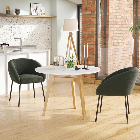 STARY Kitchen Room Dining Chairs Set of 2,Upholstered Kitchen Chairs with Back, Mid-Century Modern Dining Chairs for Home Dining Room