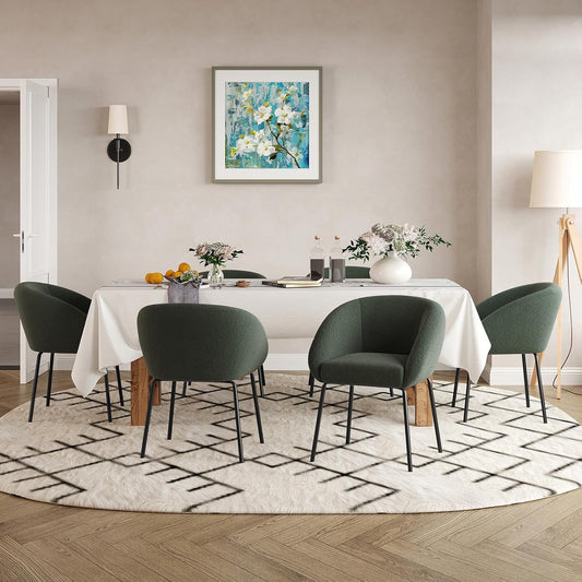 STARY Kitchen Room Dining Chairs Set of 4,Upholstered Kitchen Chairs with Back, Mid-Century Modern Dining Chairs for Home Dining Room