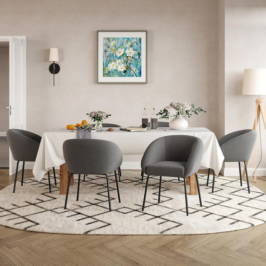 STARY Kitchen Room Dining Chairs Set of 4,Upholstered Kitchen Chairs with Back, Mid-Century Modern Dining Chairs for Home Dining Room