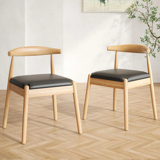STARY Set of 2 Dining Chairs, Mid-Century Modern Kitchen and Dining Chairs for Dining Room, Dining Table Chairs with Solid Wood Legs