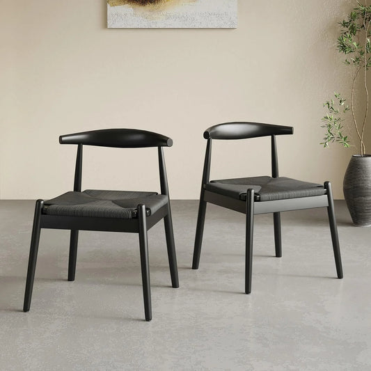 STARY Set of 2 Dining Chairs, Mid-Century Modern Kitchen and Dining Chairs for Dining Room, Dining Table Chairs with Solid Wood Legs