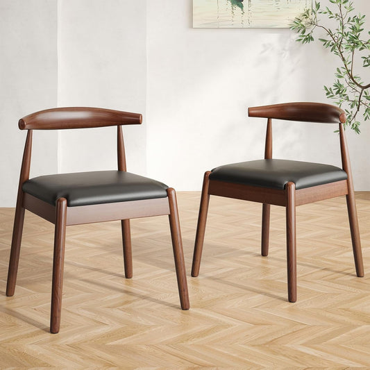 STARY Set of 2 Dining Chairs, Mid-Century Modern Kitchen and Dining Chairs for Dining Room, Dining Table Chairs with Solid Wood Legs